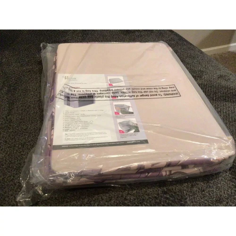 Periea 7 piece assorted collapsible storage set in purple (NIB)
